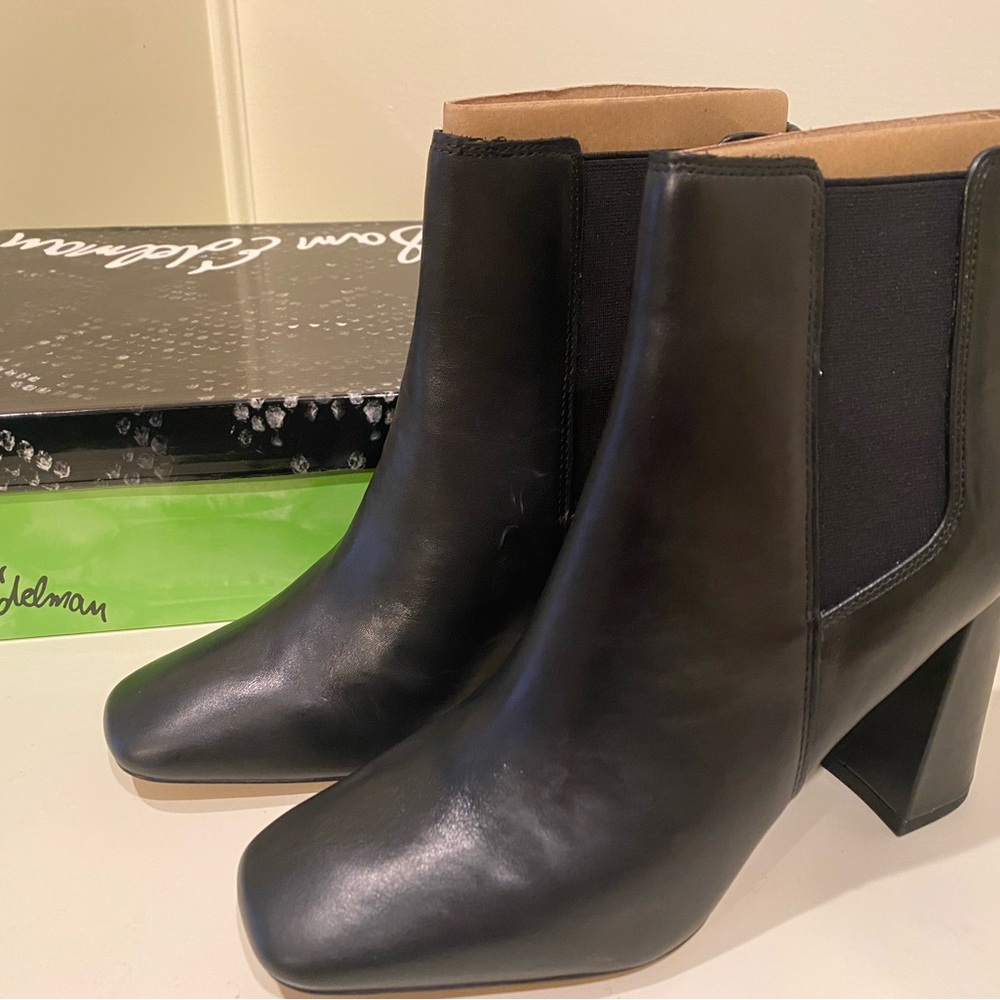 Sam Edelman Black Ankle Boots_Size 10
